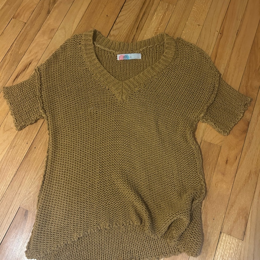 Free People Beach Brown Knit Sweater